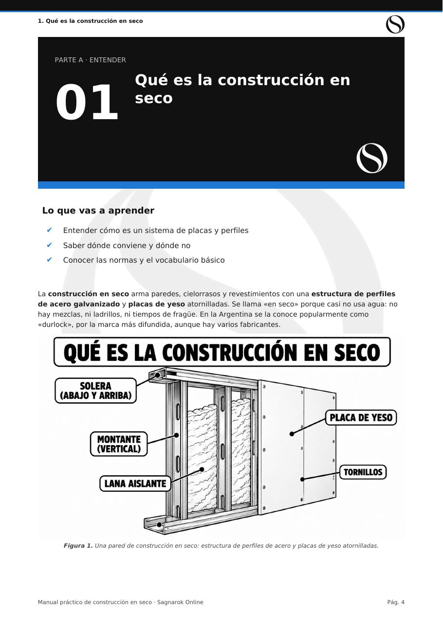 Manual Práctico de Construcción en Seco + Cuaderno de Actividades